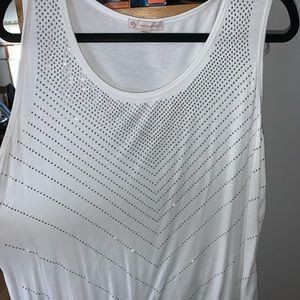 Sparky white tank top